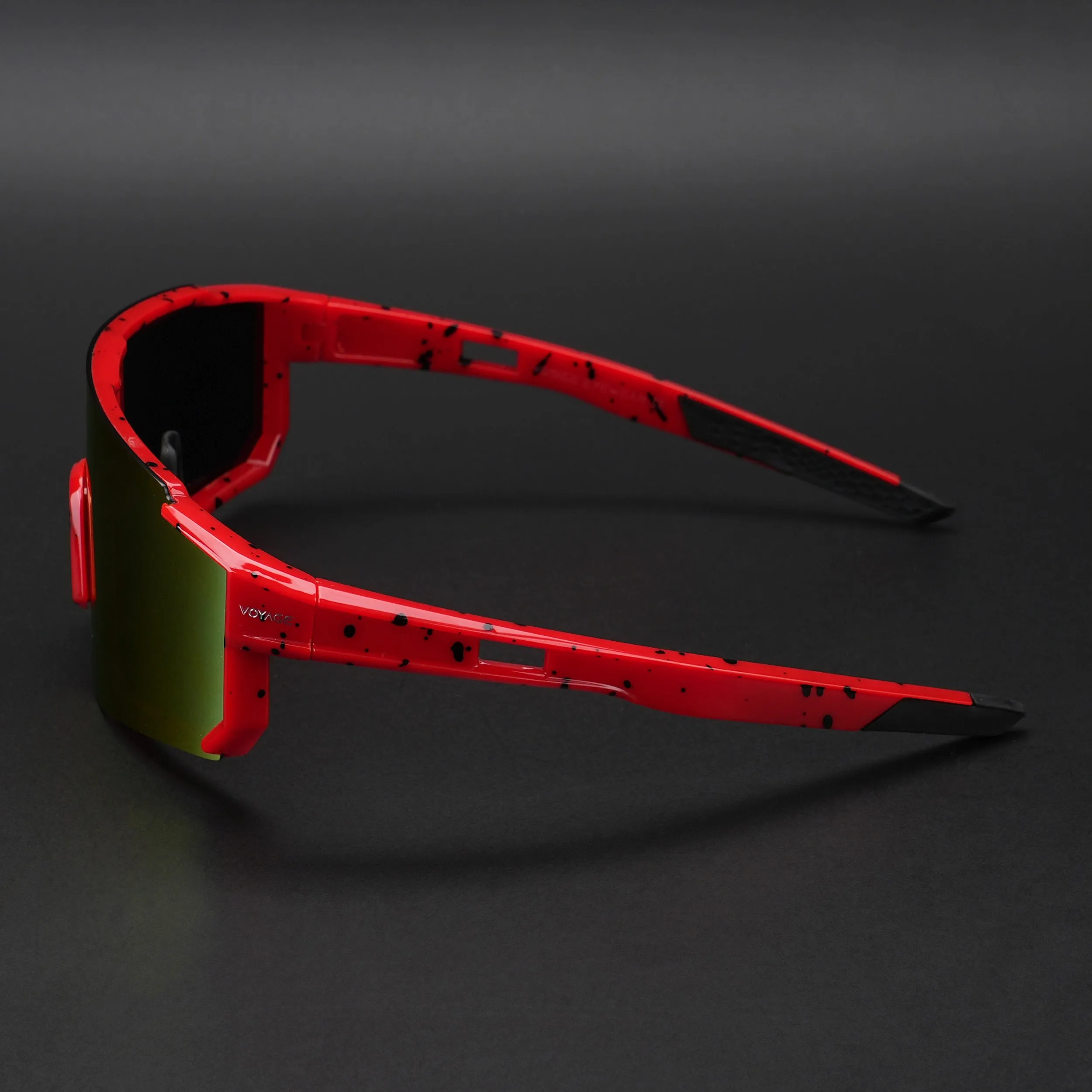 Drift Polarized Sunglasses (Multicolor Lens | Red Frame - PMG5598)